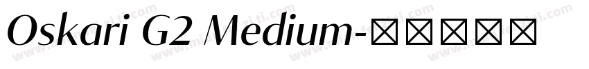 Oskari G2 Medium字体转换